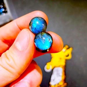 12mm 1/2 inch Grade AAA Labradorite Ear Plugs! 💕